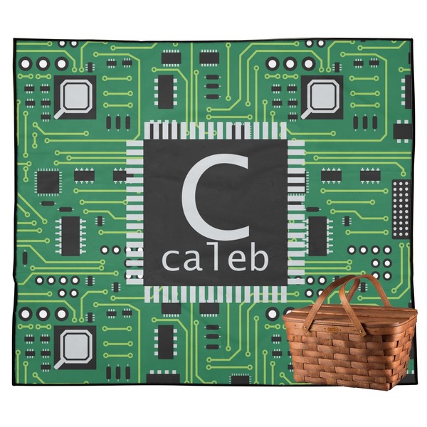 Custom Circuit Board Outdoor Picnic Blanket (Personalized)
