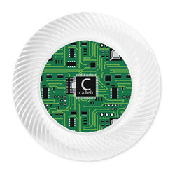 Circuit Board Plastic Party Dinner Plates - 10" (Personalized)