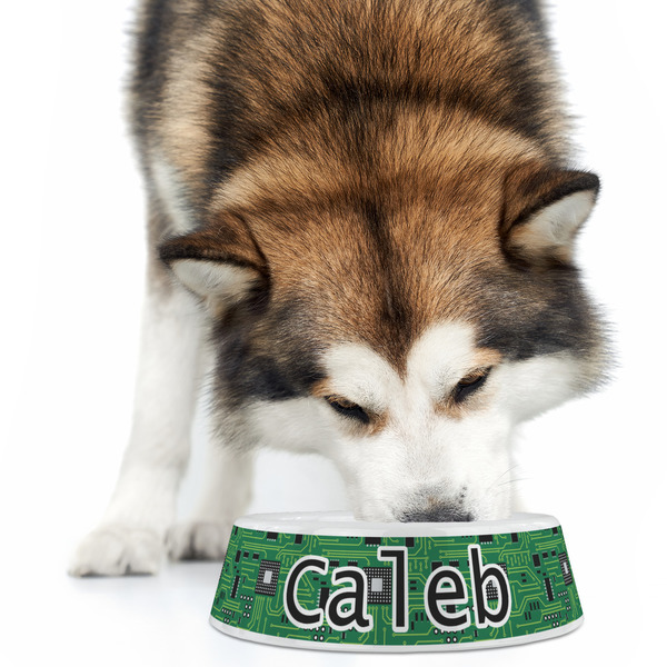 Circuit Board Plastic Pet Bowls - Large - LIFESTYLE