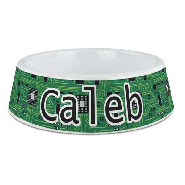 Custom Circuit Board Plastic Dog Bowl - Large (Personalized)