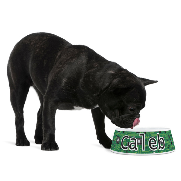 Circuit Board Plastic Pet Bowls - Medium - LIFESTYLE