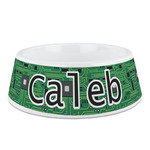 Circuit Board Plastic Dog Bowl - Medium (Personalized)