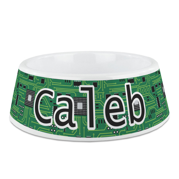 Custom Circuit Board Plastic Dog Bowl (Personalized)