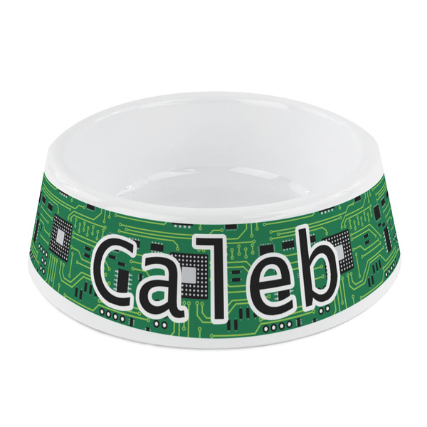 Custom Circuit Board Plastic Dog Bowl - Small (Personalized)
