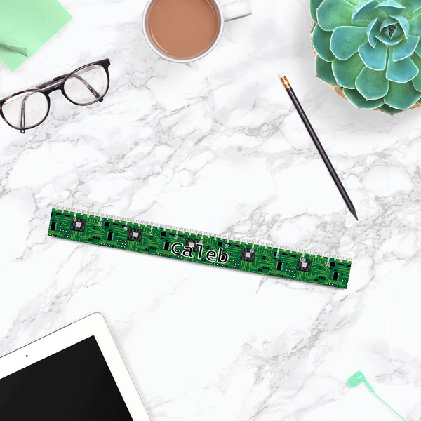 Circuit Board Plastic Ruler - 12" - LIFESTYLE