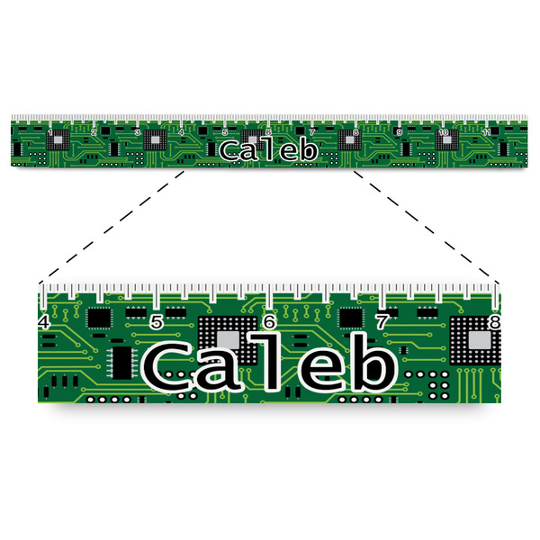 Custom Circuit Board Plastic Ruler - 12" (Personalized)