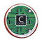 Circuit Board Printed Icing Circle - Medium - On Cookie