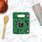Circuit Board Rectangle Trivet with Handle - LIFESTYLE