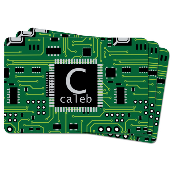 Circuit Board Rectangular Fridge Magnet - THREE