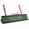 Circuit Board Red Mahogany Nameplates with Business Card Holder - Angle