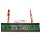 Circuit Board Red Mahogany Nameplates with Business Card Holder - Straight