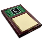 Circuit Board Red Mahogany Sticky Note Holder (Personalized)