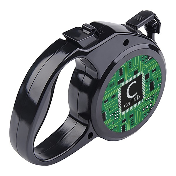 Circuit Board Retractable Dog Leash - Angle