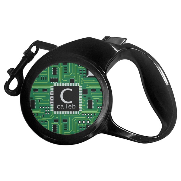 Custom Circuit Board Retractable Dog Leash - Large (Personalized)