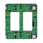 Circuit Board Rocker Style Light Switch Cover - Two Switch