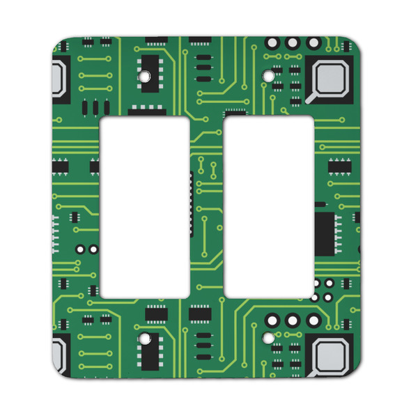 Custom Circuit Board Rocker Style Light Switch Cover - Two Switch