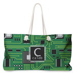 Circuit Board Large Tote Bag with Rope Handles (Personalized)