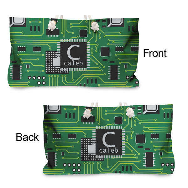 Circuit Board Large Rope Tote - From & Back View