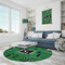 Circuit Board Round Area Rug - IN CONTEXT