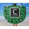 Circuit Board Round Beach Towel - In Use