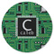 Circuit Board Round Rubber Backed Coaster (Personalized)
