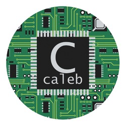 Circuit Board Round Decal (Personalized)