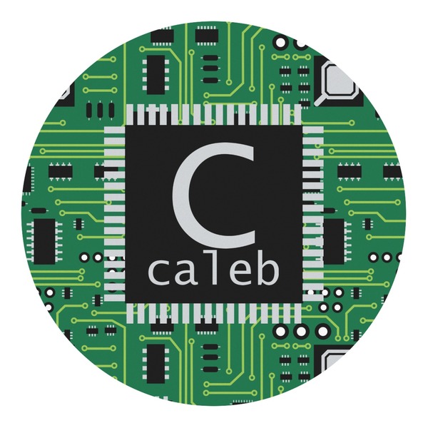 Custom Circuit Board Round Decal (Personalized)