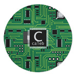 Circuit Board 5' Round Indoor Area Rug (Personalized)