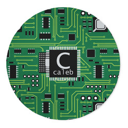 Circuit Board 5' Round Indoor Area Rug (Personalized)