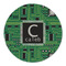 Circuit Board Round Linen Placemats - FRONT (Double Sided)