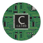 Circuit Board Round Linen Placemat (Personalized)