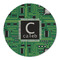 Circuit Board Round Linen Placemats - FRONT (Single Sided)