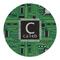 Circuit Board Round Linen Placemat (Personalized)