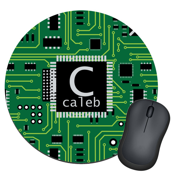 Custom Circuit Board Round Mouse Pad (Personalized)