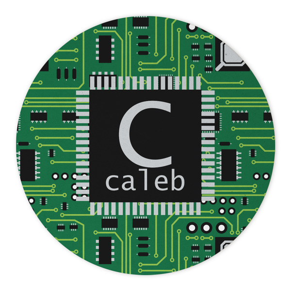 Circuit Board Round Paper Coaster - Approval