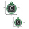 Circuit Board Round Pet ID Tag - Large - Comparison Scale