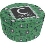 Circuit Board Round Pouf Ottoman (Personalized)