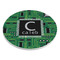 Circuit Board Round Stone Trivet - Angle View