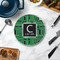 Circuit Board Round Stone Trivet - In Context View