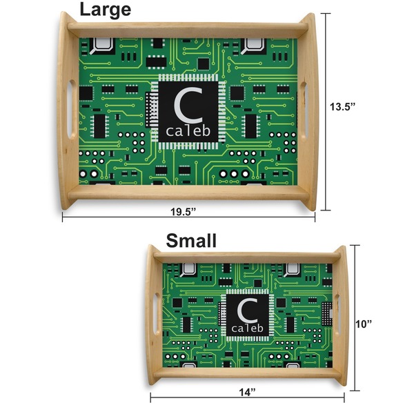 Circuit Board Serving Tray Wood Sizes