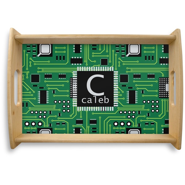 Custom Circuit Board Natural Wooden Tray - Small (Personalized)