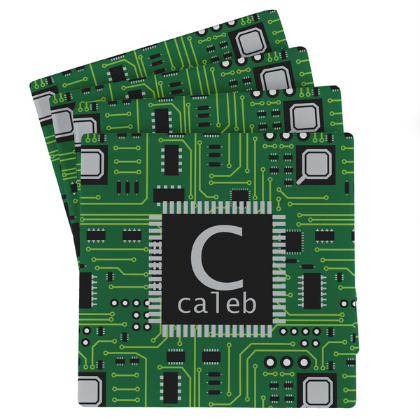 Custom Circuit Board Absorbent Stone Coasters - Set of 4 (Personalized)