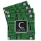 Circuit Board Set of 4 Sandstone Coasters - Front View