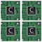 Circuit Board Set of 4 Sandstone Coasters - See All 4 View