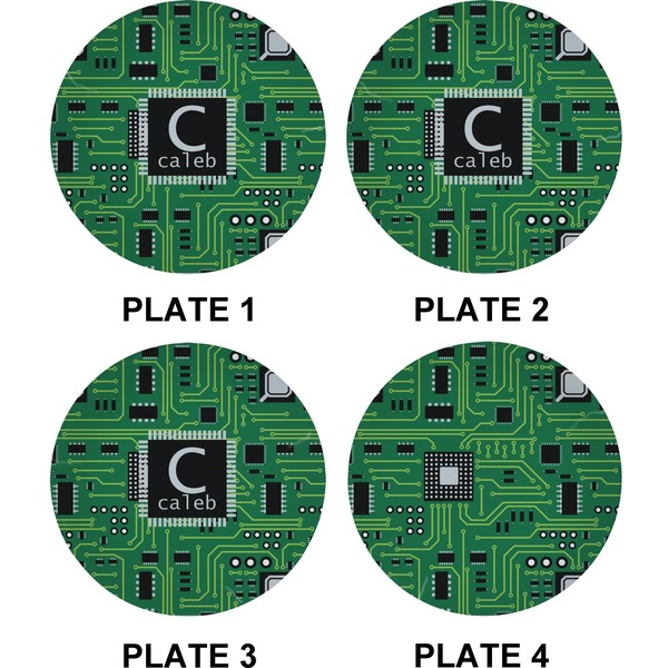 Circuit Board Set of Appetizer / Dessert Plates (Approval)