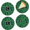 Circuit Board Set of 4 Glass Appetizer / Dessert Plate 8" (Personalized)