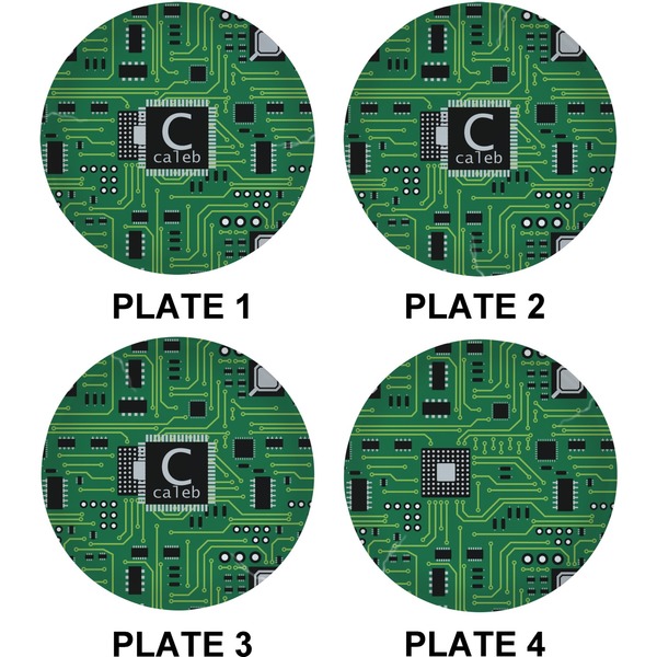 Circuit Board Set of Lunch / Dinner Plates (Approval)