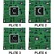 Circuit Board Set of Square Dinner Plates (Approval)