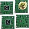Circuit Board Set of Square Dinner Plates