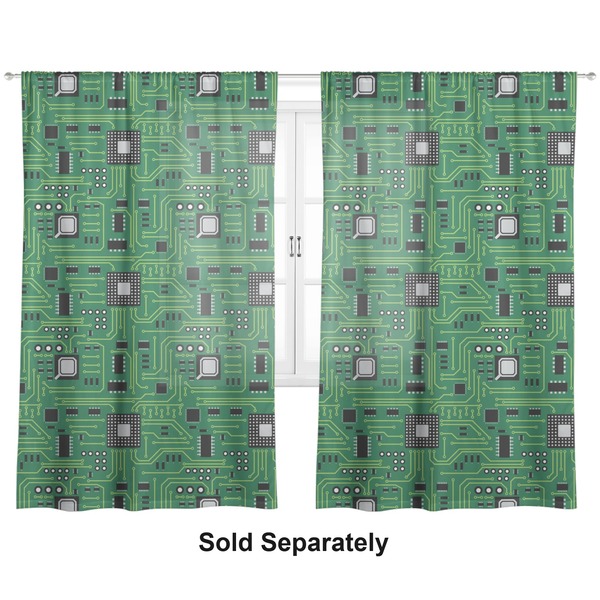 Circuit Board Sheer Curtains